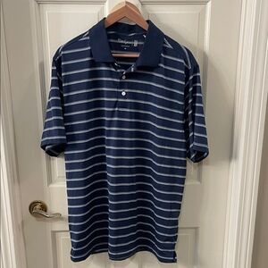 Walter Hagen Navy & White Striped Performance Polo